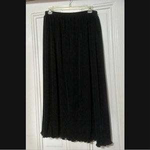 Vintage Gantos Midi Black Pleated Skirt